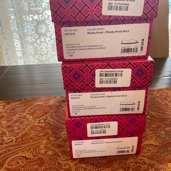 Tory Burch color block Espadrilles, in rusty knot, BNIB,MSRP$198 - Picture 4 of 4